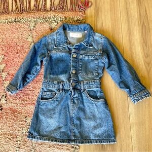 Zara Kids Blue Denim Jacket Dress